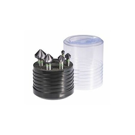 Holex 5 Pc Pro Steel Countersink with 3 Drive Flats Set, 90 Deg, TiAlN Coated, 6.3 mm to 20.5 mm 150345 5